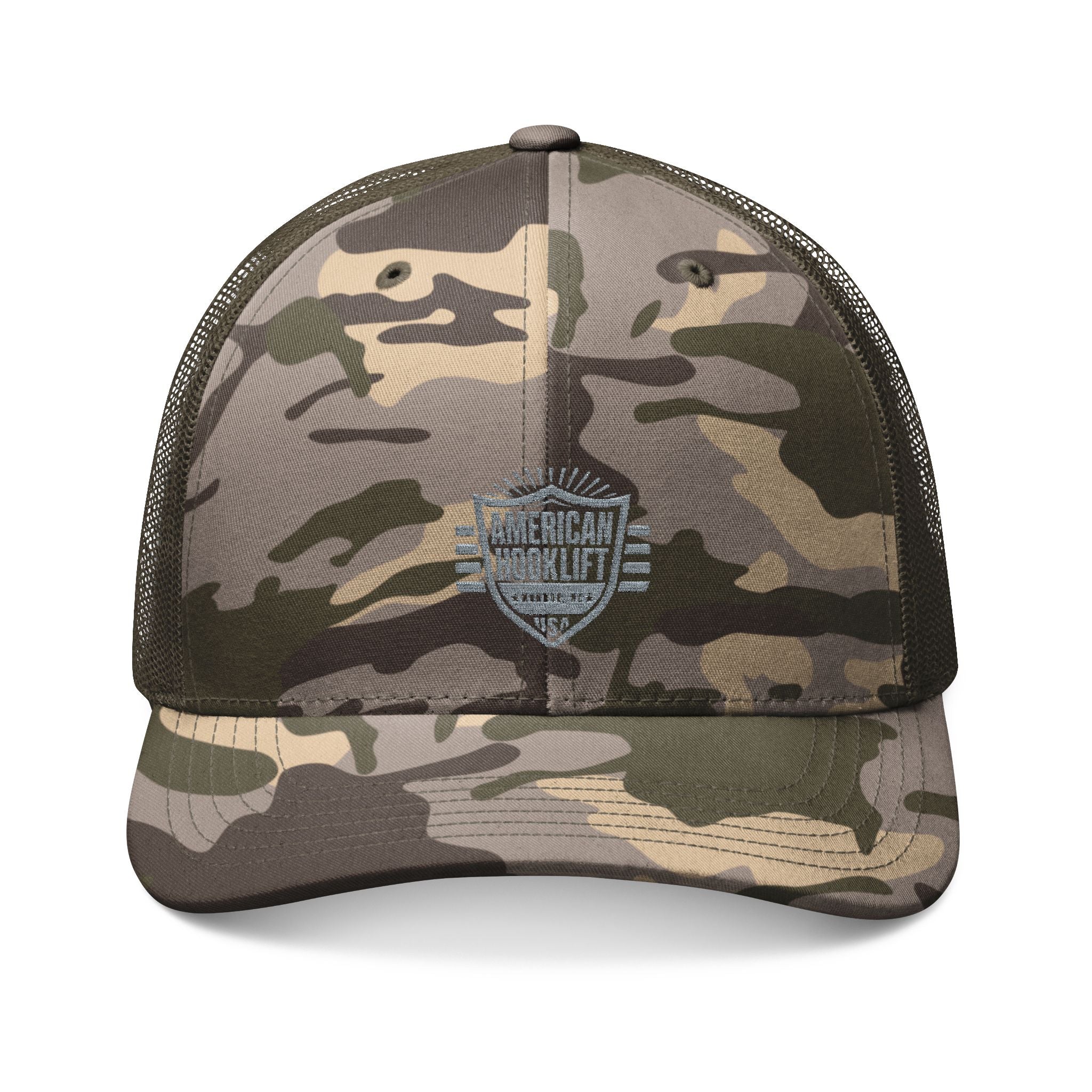 American Hooklift Camo & Silver Trucker Hat
